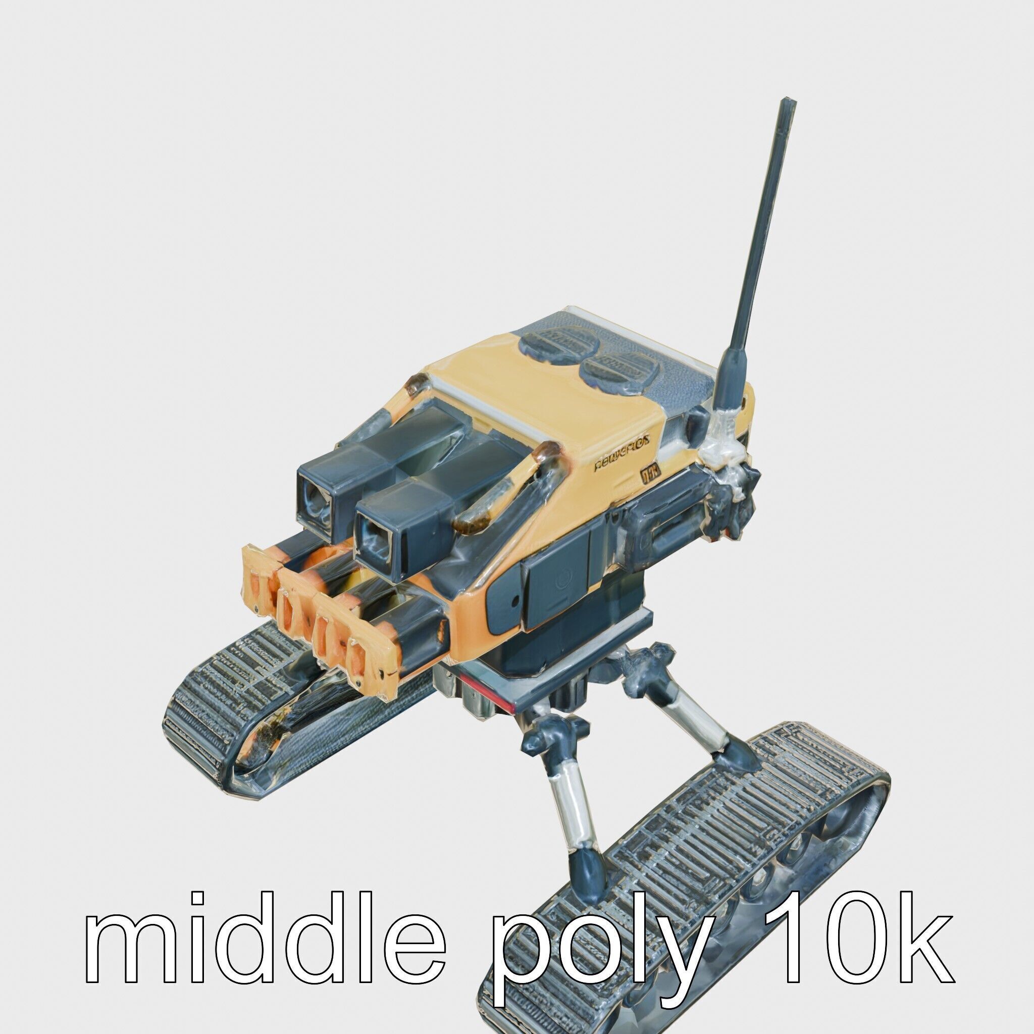 Remote-Controlled Mechanical Rescue Robot for Extreme Conditions Low-poly 3D model_20