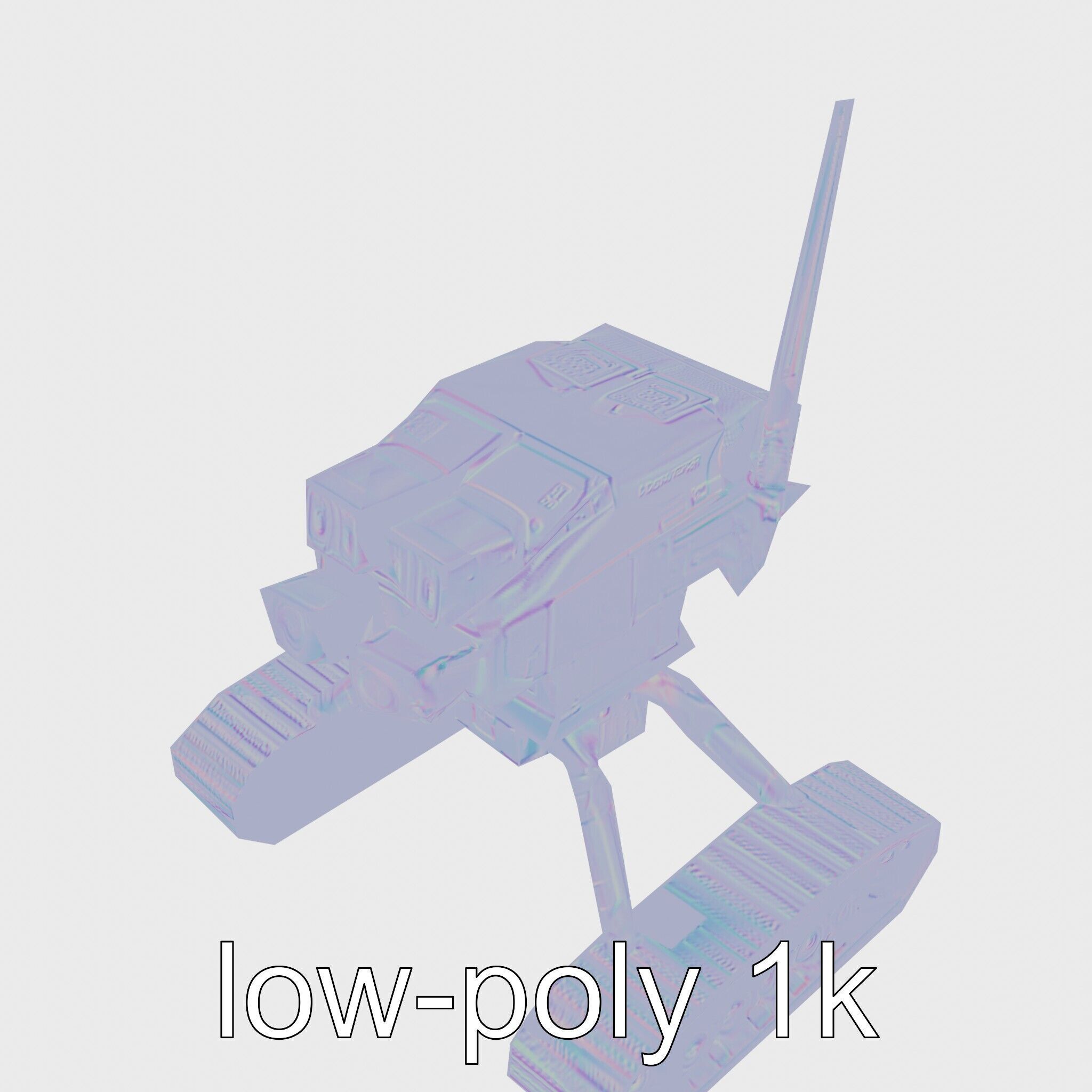 Remote-Controlled Mechanical Rescue Robot for Extreme Conditions Low-poly 3D model_29