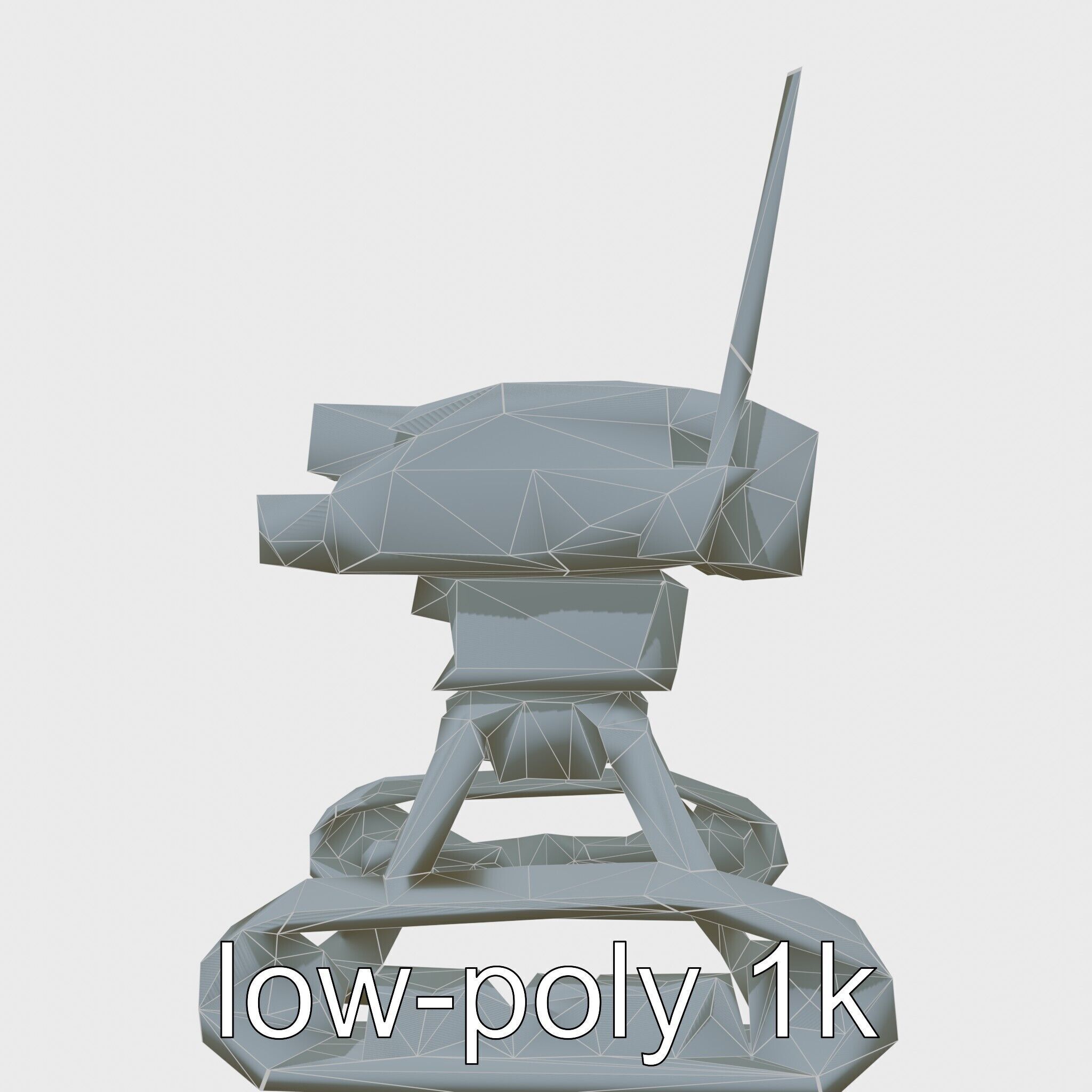 Remote-Controlled Mechanical Rescue Robot for Extreme Conditions Low-poly 3D model_26