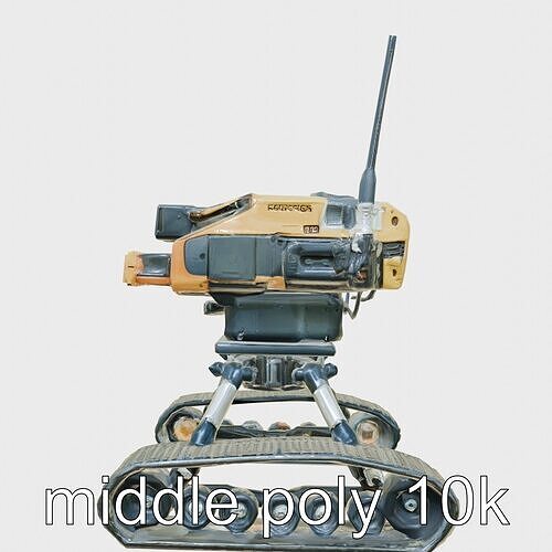 Remote-Controlled Mechanical Rescue Robot for Extreme Conditions Low-poly 3D model
