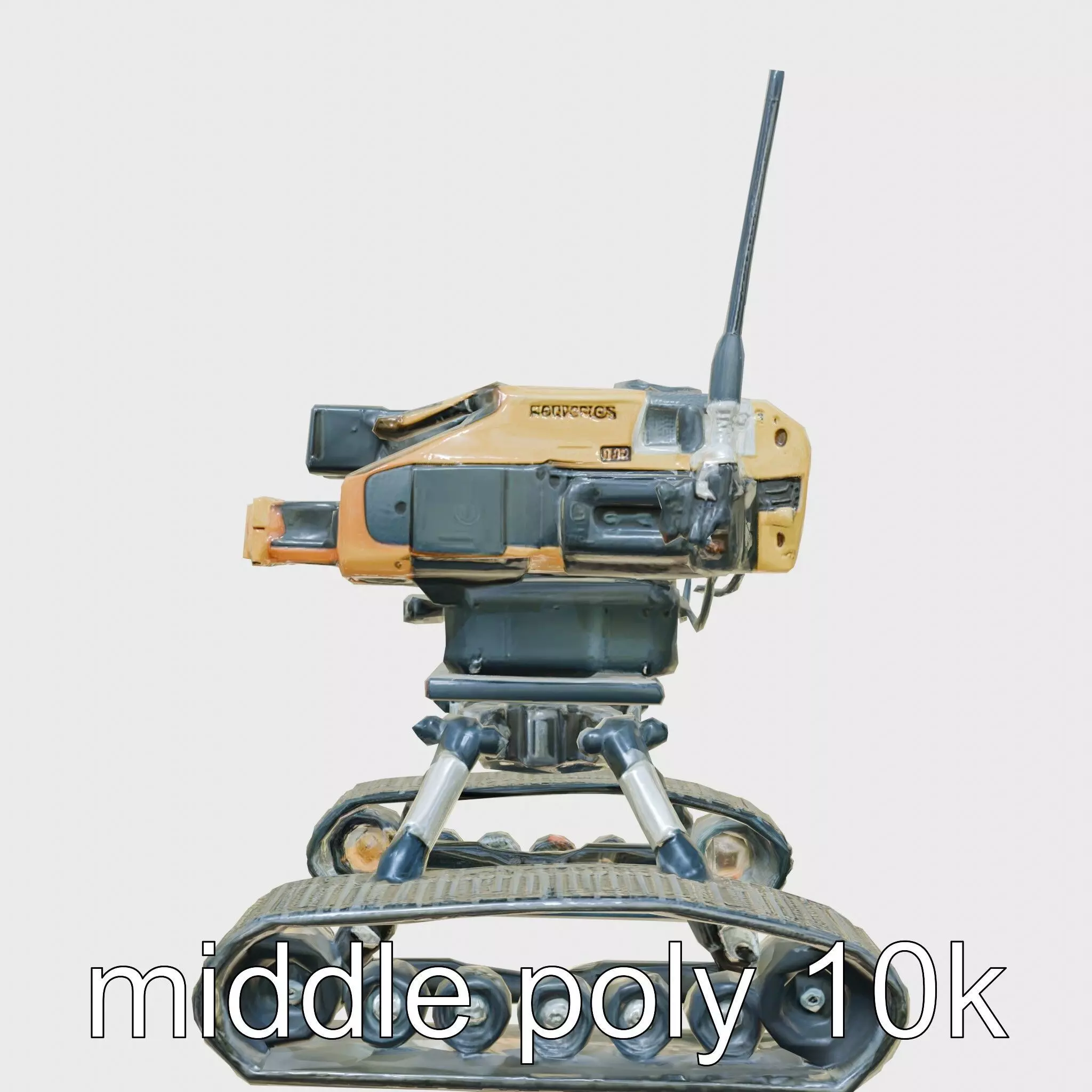 Remote-Controlled Mechanical Rescue Robot for Extreme Conditions Low-poly 3D model_0