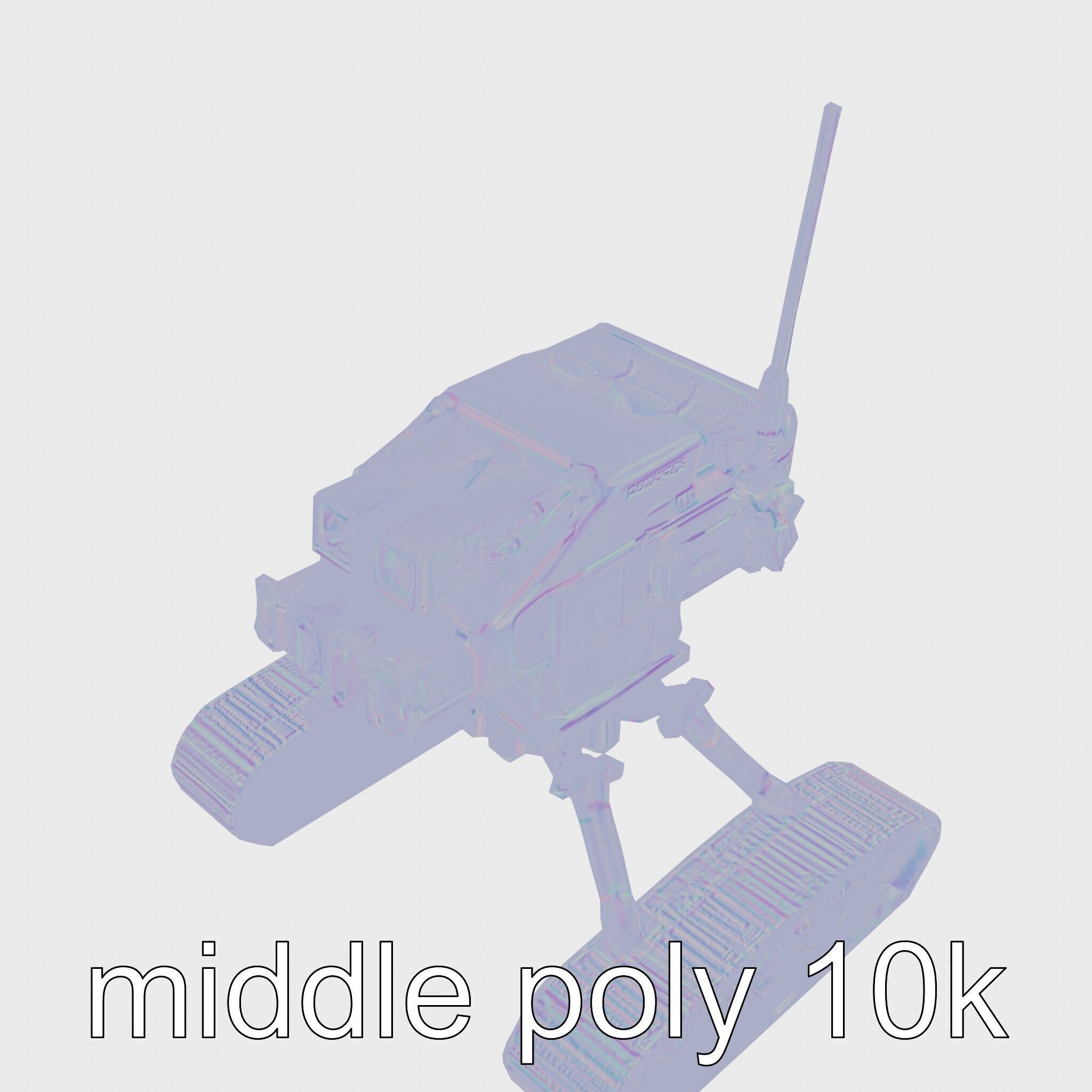 Remote-Controlled Mechanical Rescue Robot for Extreme Conditions Low-poly 3D model_15