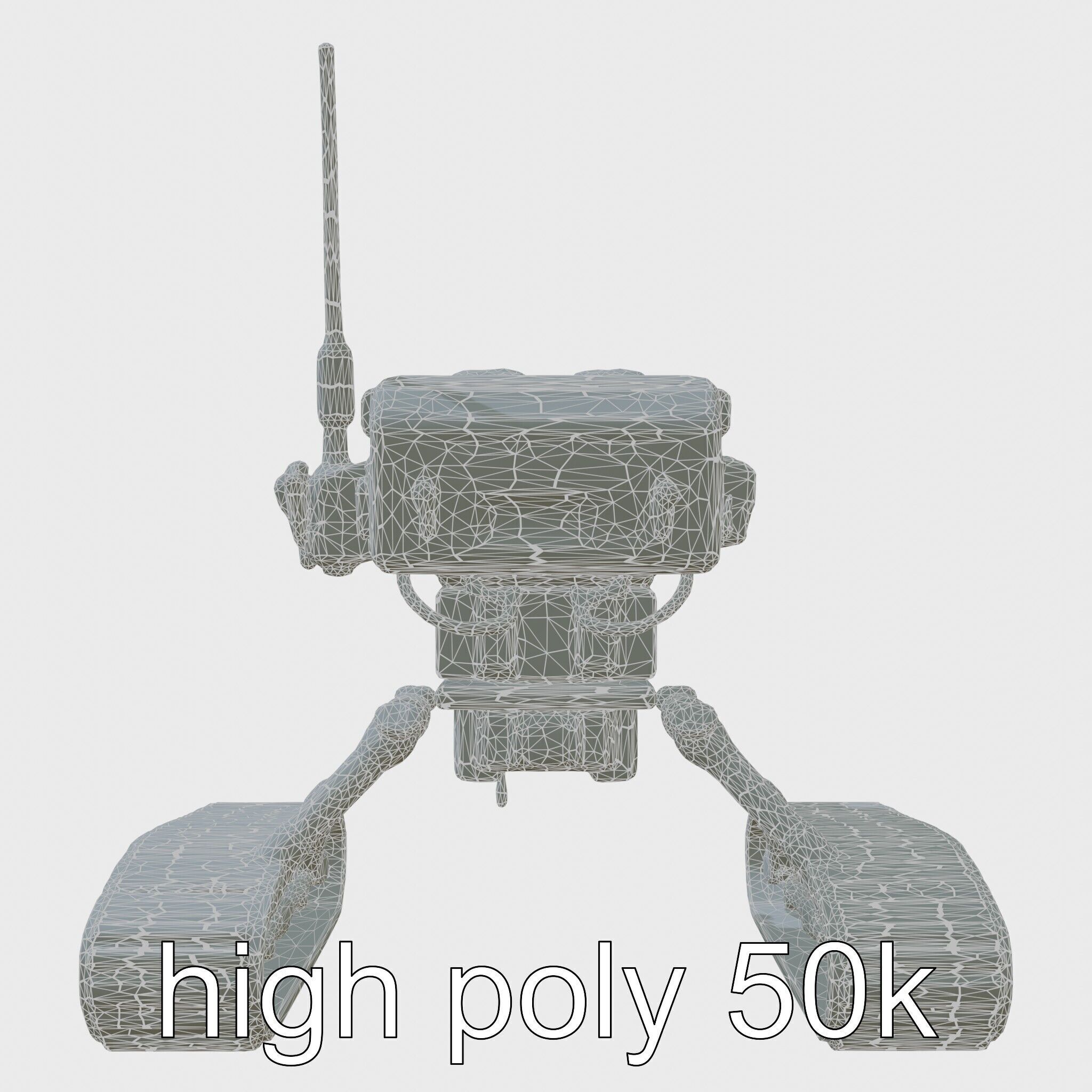 Remote-Controlled Mechanical Rescue Robot for Extreme Conditions Low-poly 3D model_8