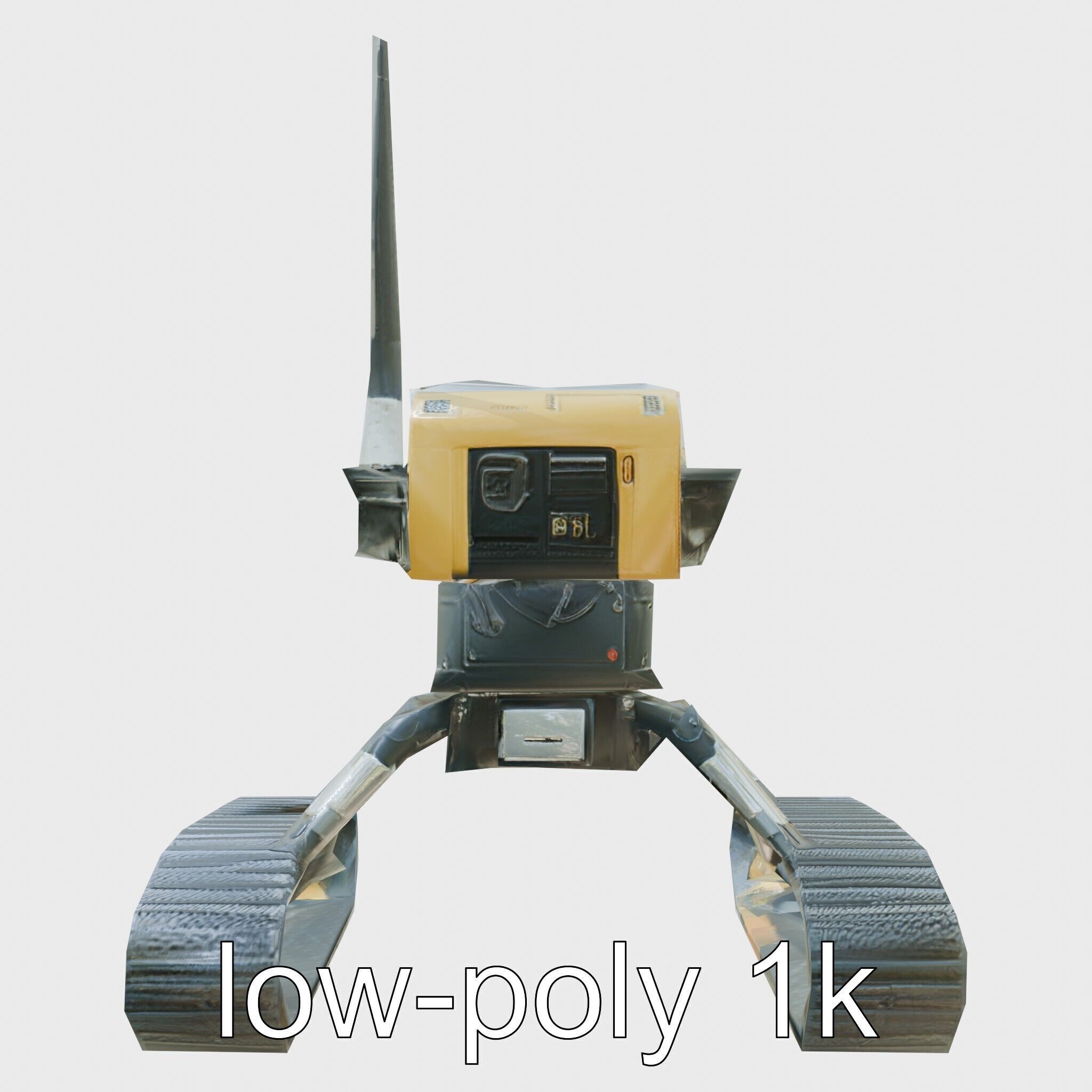 Remote-Controlled Mechanical Rescue Robot for Extreme Conditions Low-poly 3D model_7