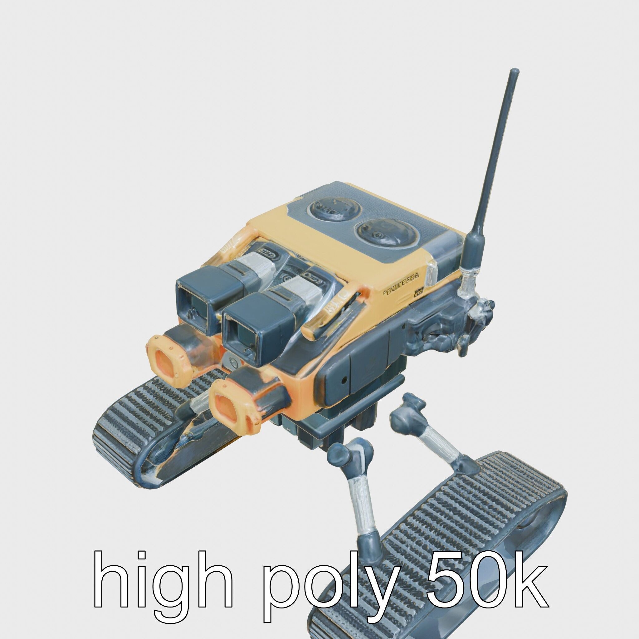 Remote-Controlled Mechanical Rescue Robot for Extreme Conditions Low-poly 3D model_11