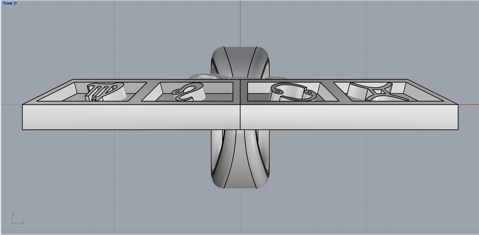 Zodiac sign scorpion pendant model 966 3D print model_7
