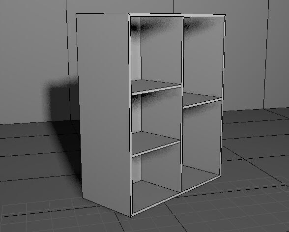 furniture cupboard Low-poly 3D model_1