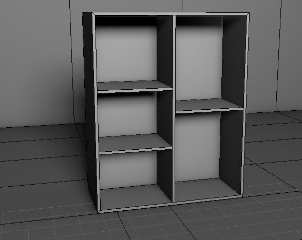 furniture cupboard Low-poly 3D model_3