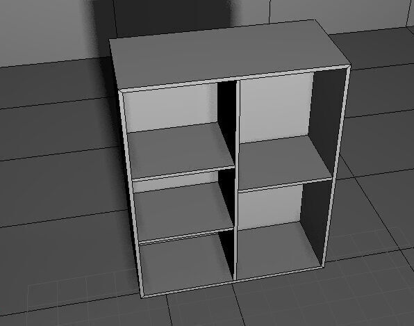 furniture cupboard Low-poly 3D model_7