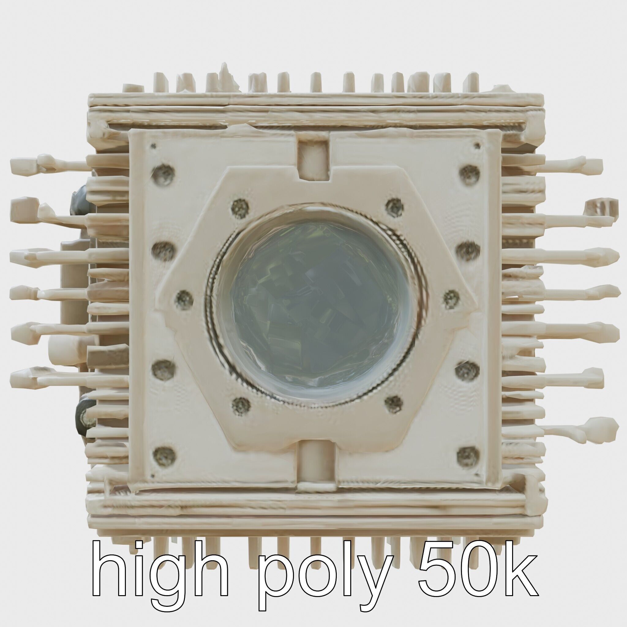 Quantum Computer Future Event Simulator Model Low-poly 3D model_30