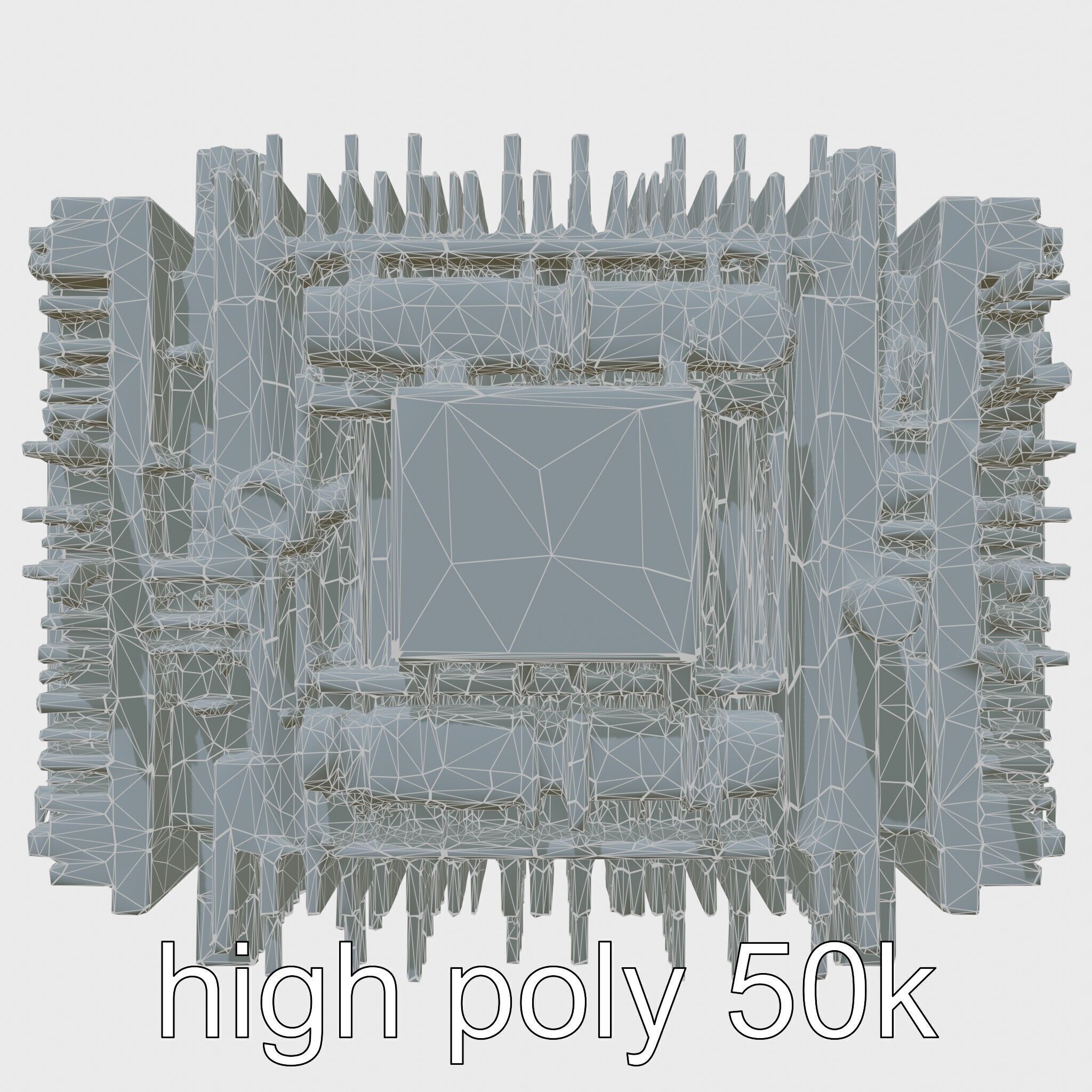 Quantum Computer Future Event Simulator Model Low-poly 3D model_8