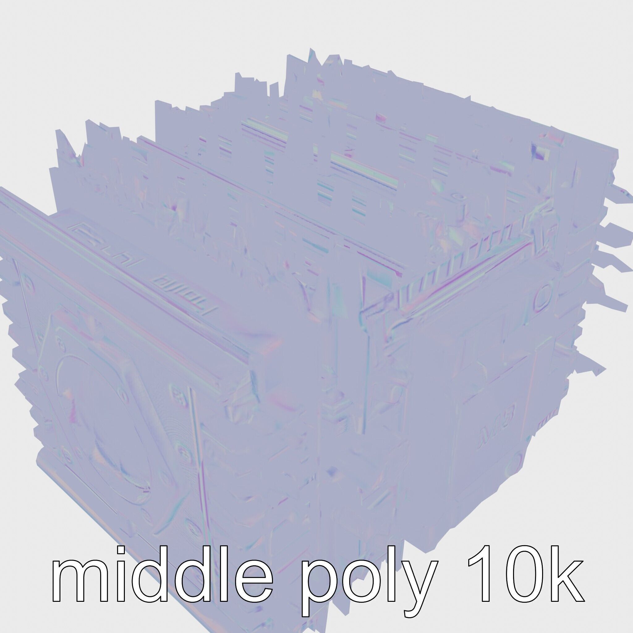 Quantum Computer Future Event Simulator Model Low-poly 3D model_17