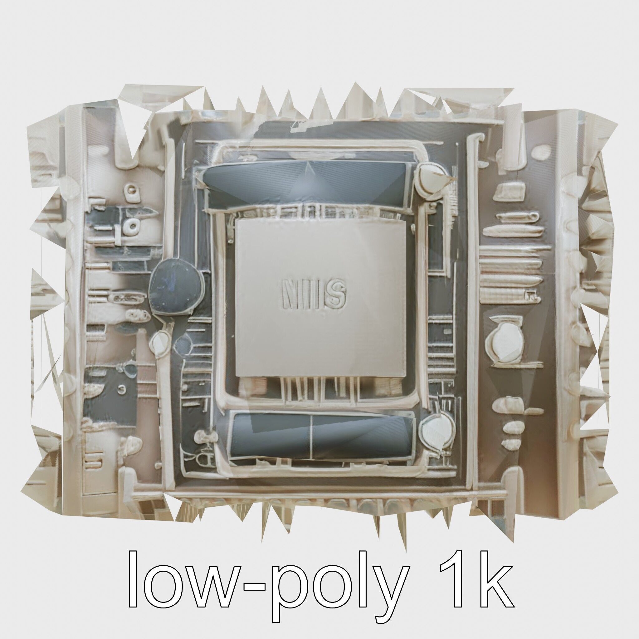 Quantum Computer Future Event Simulator Model Low-poly 3D model_29