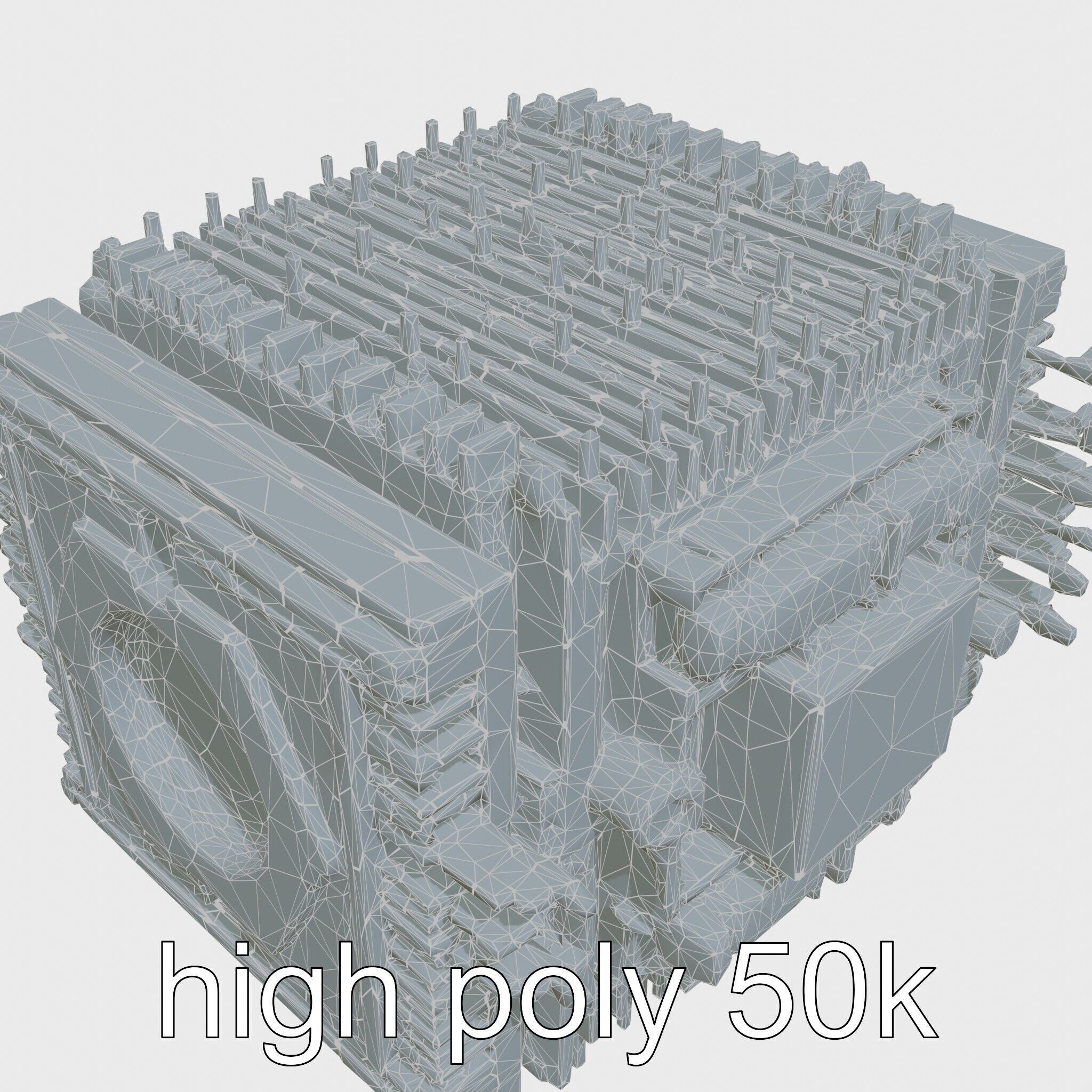 Quantum Computer Future Event Simulator Model Low-poly 3D model_33