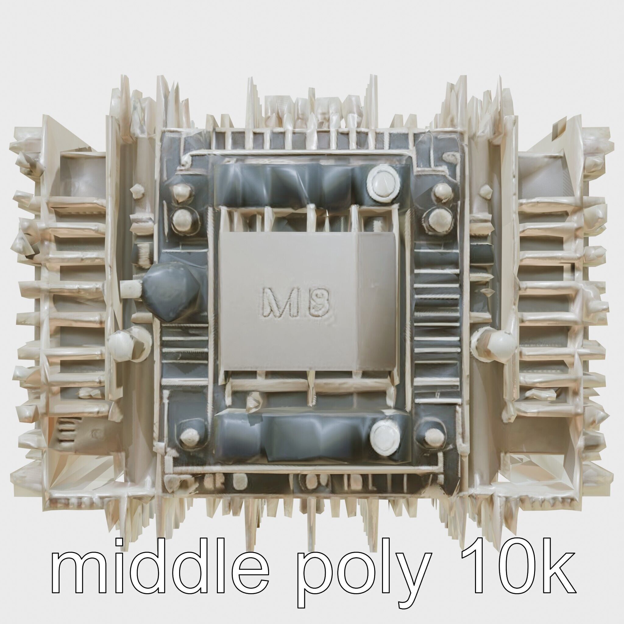 Quantum Computer Future Event Simulator Model Low-poly 3D model_21