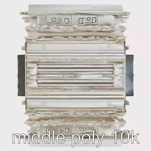 Quantum Computer Future Event Simulator Model Low-poly 3D model