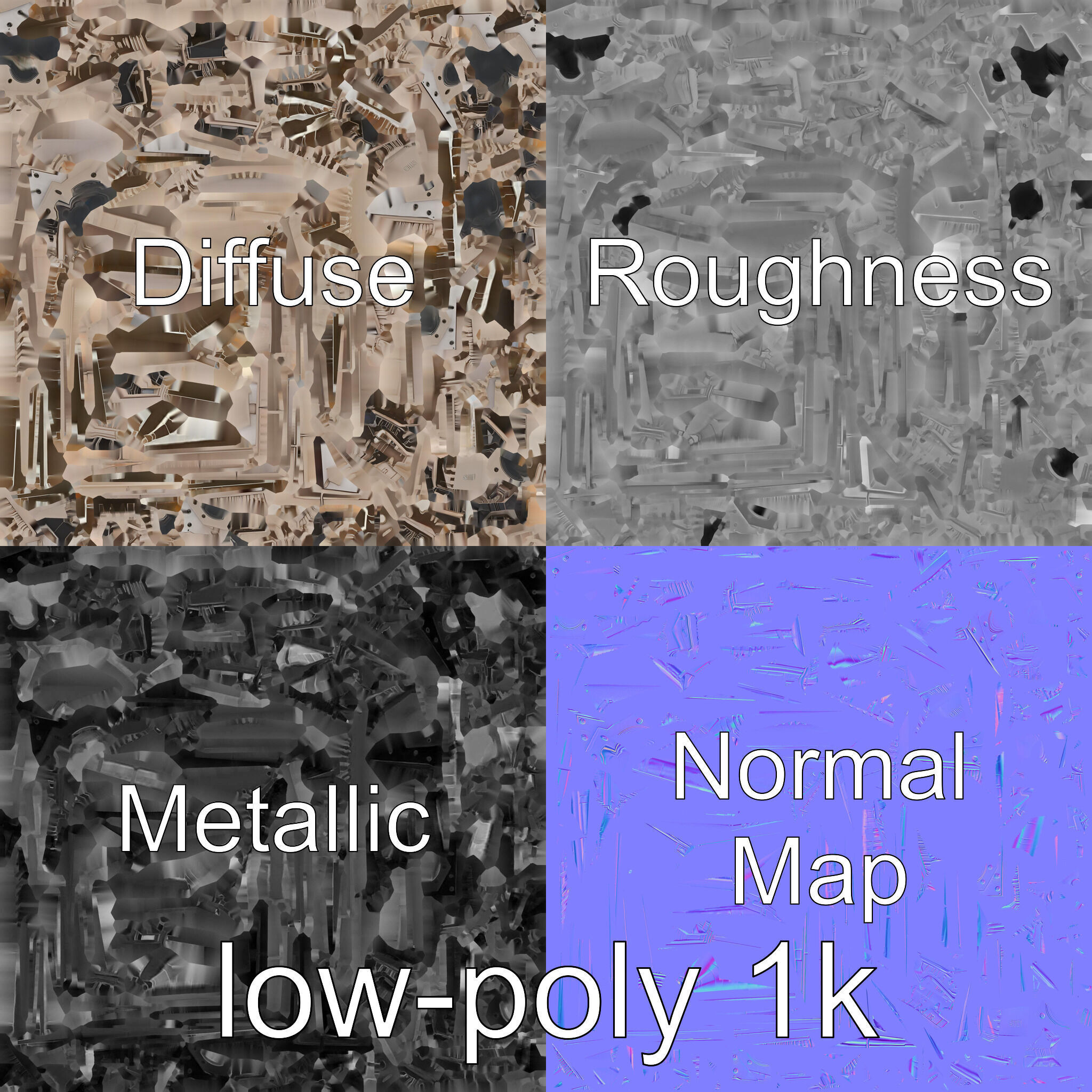 Quantum Computer Future Event Simulator Model Low-poly 3D model_4