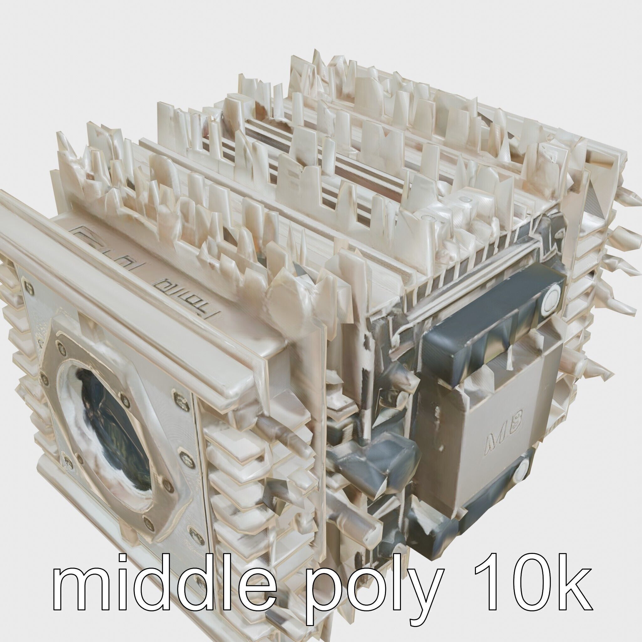 Quantum Computer Future Event Simulator Model Low-poly 3D model_28
