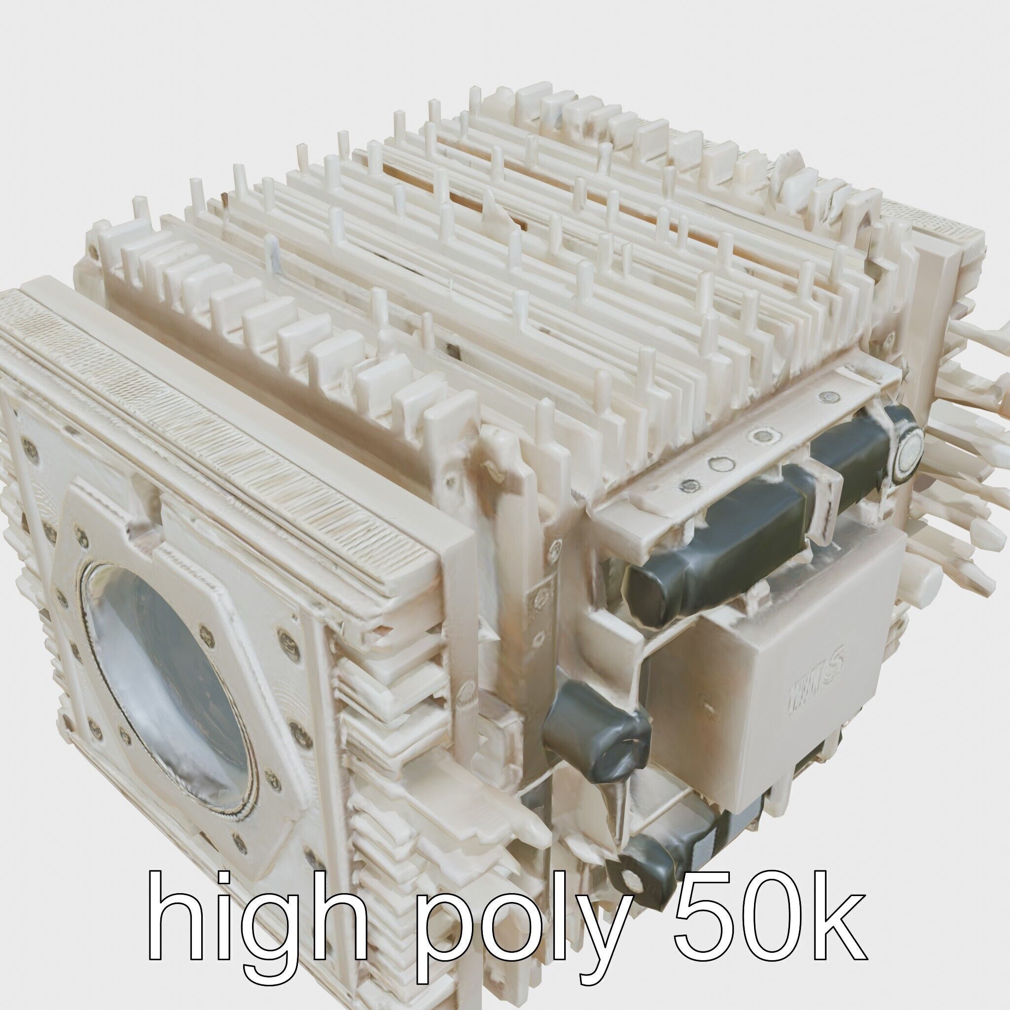 Quantum Computer Future Event Simulator Model Low-poly 3D model_22