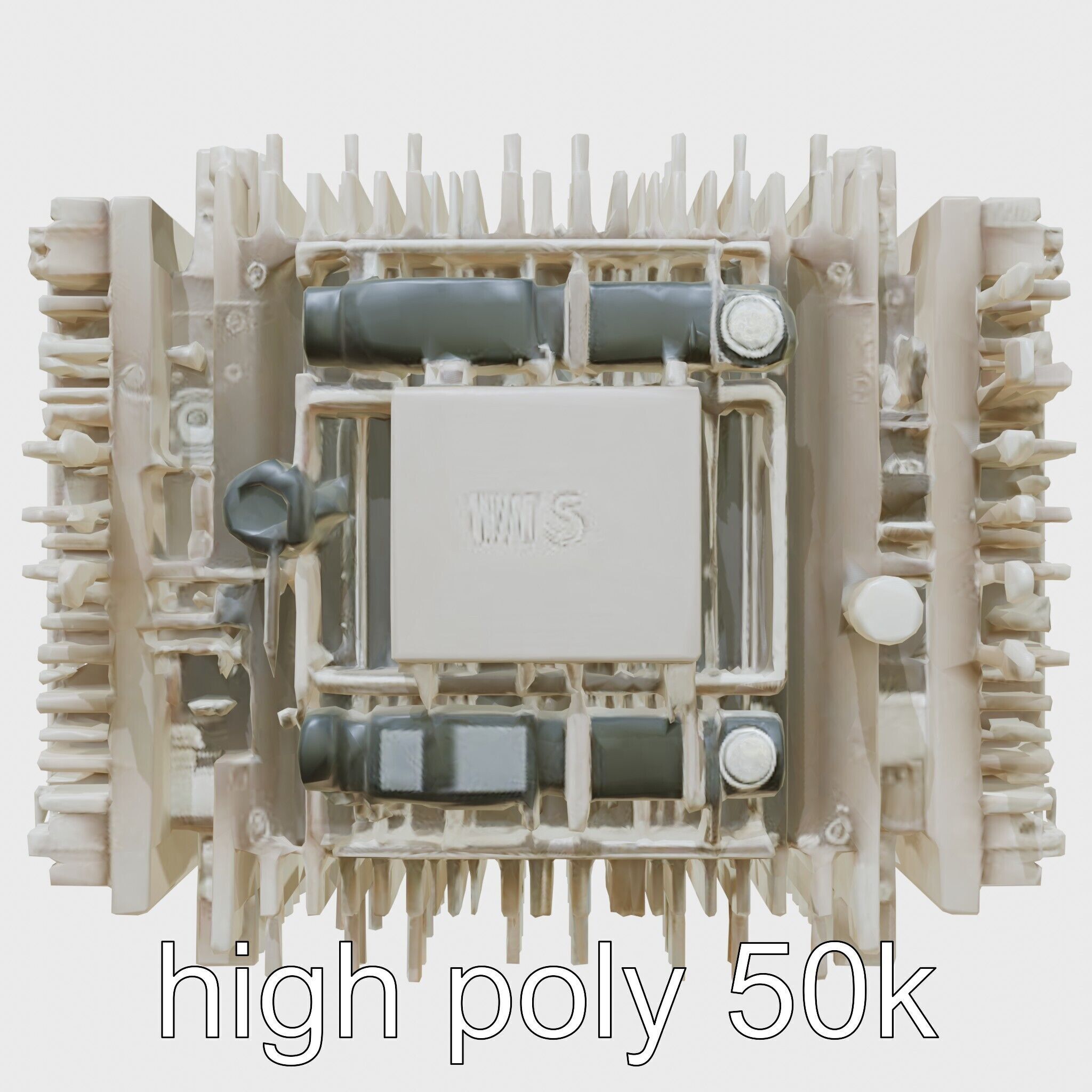 Quantum Computer Future Event Simulator Model Low-poly 3D model_5