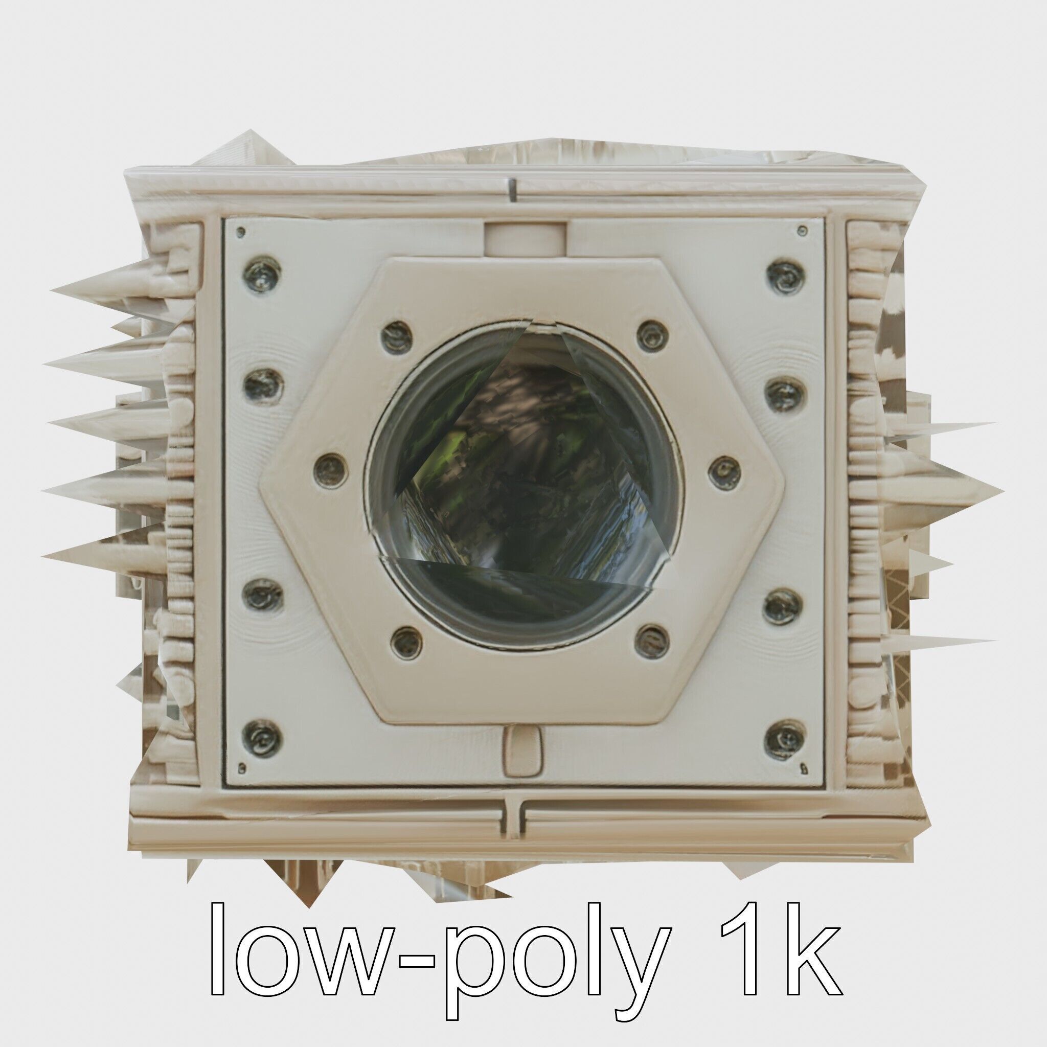 Quantum Computer Future Event Simulator Model Low-poly 3D model_7