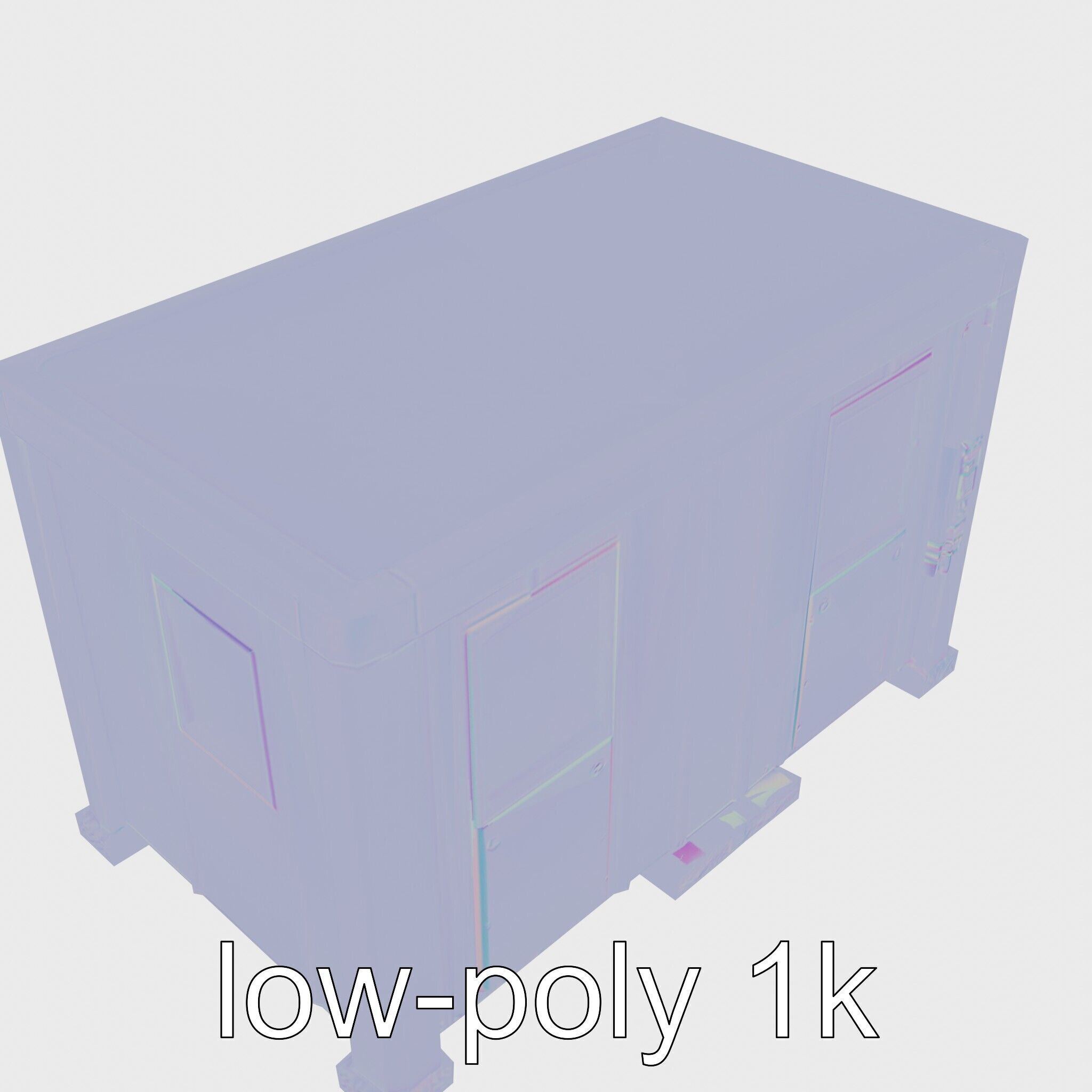 Portable Renewable Energy Unit for Small Settlements Low-poly 3D model_24