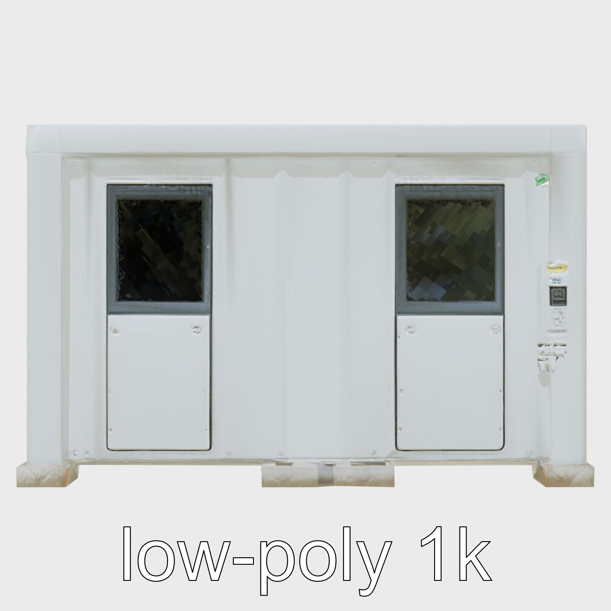 Portable Renewable Energy Unit for Small Settlements Low-poly 3D model_19