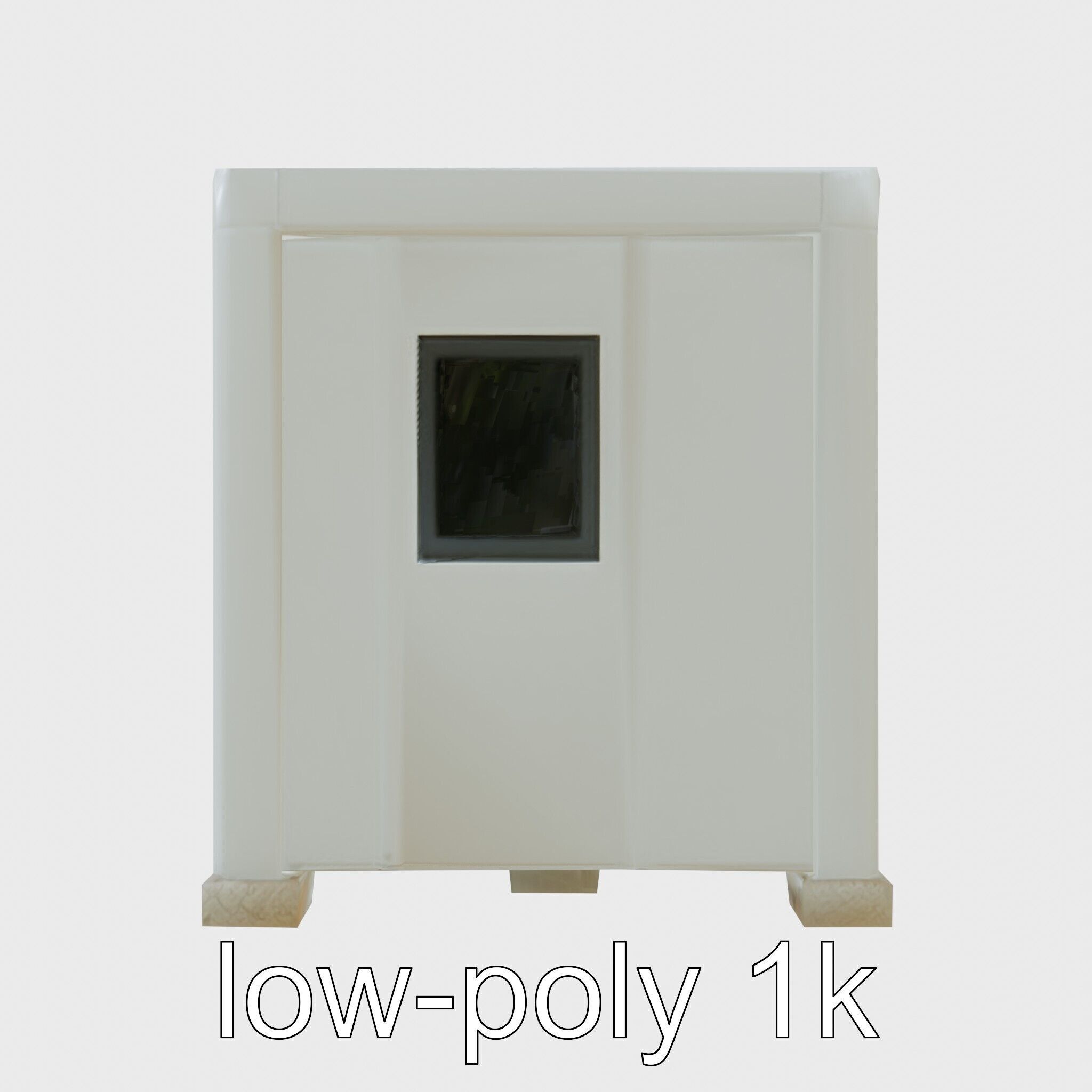 Portable Renewable Energy Unit for Small Settlements Low-poly 3D model_7