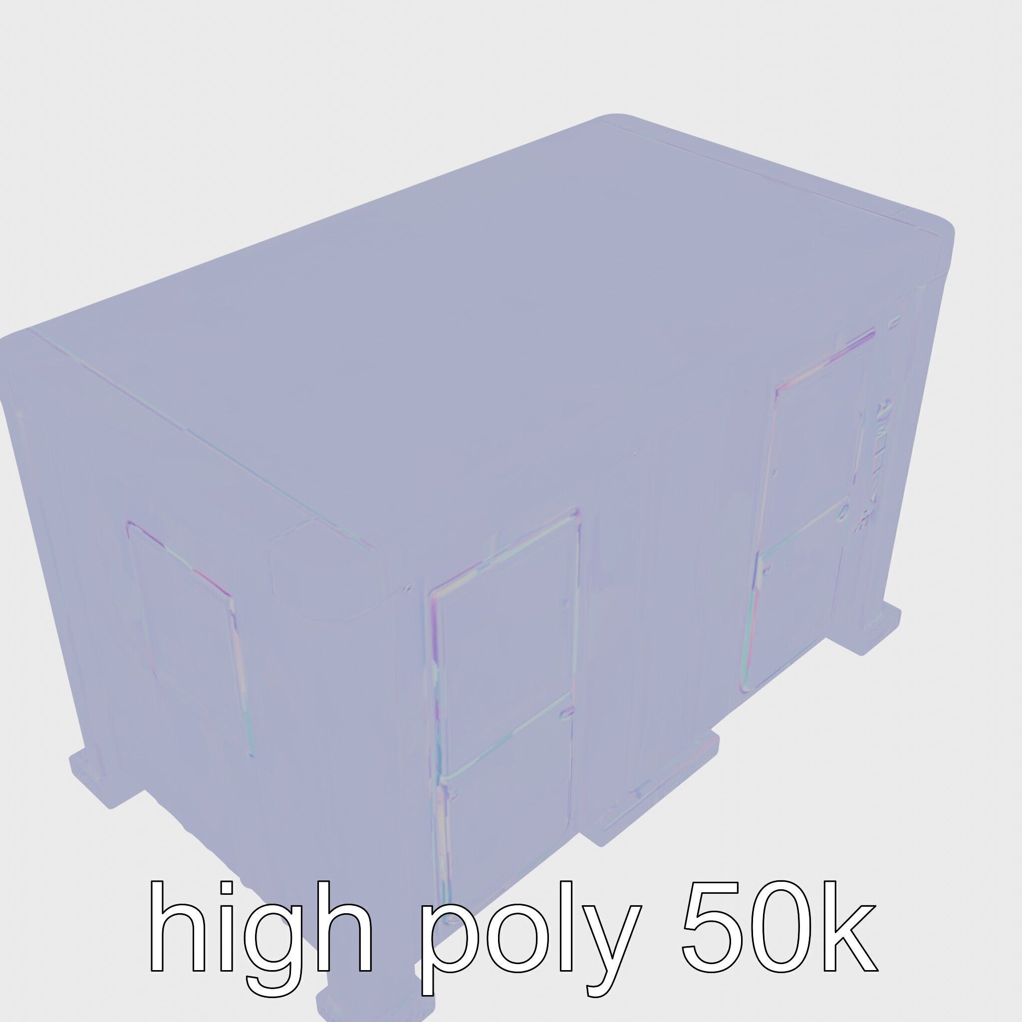 Portable Renewable Energy Unit for Small Settlements Low-poly 3D model_13