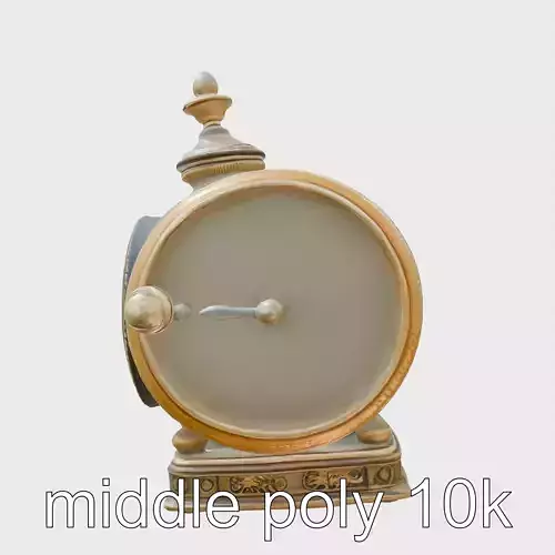 Vintage Time Machine Antique Clock Dial Low-poly 3D model