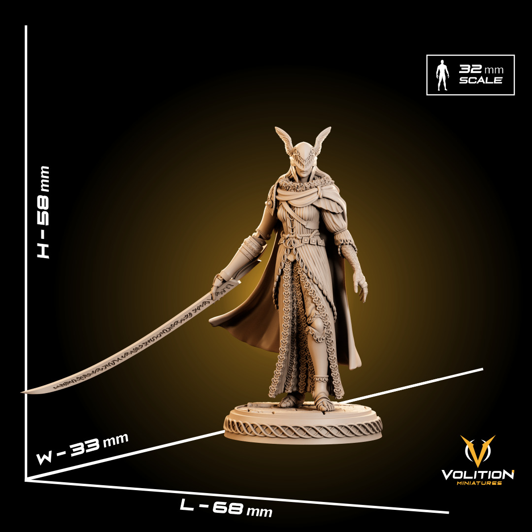 Malenia Blade Of Miquella - For Board Game  - Elden Ring   3D print model_3
