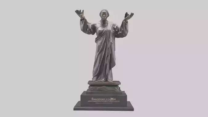 Emancipation of the Mind statue model Low-poly 3D model