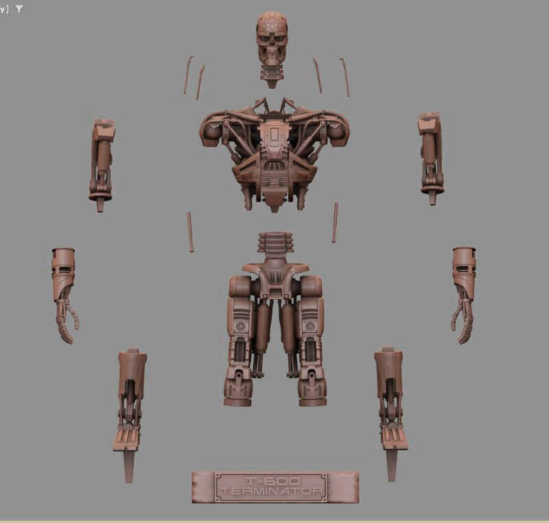 T-600 Terminator Salvation V2 High Detal 3D print model_3