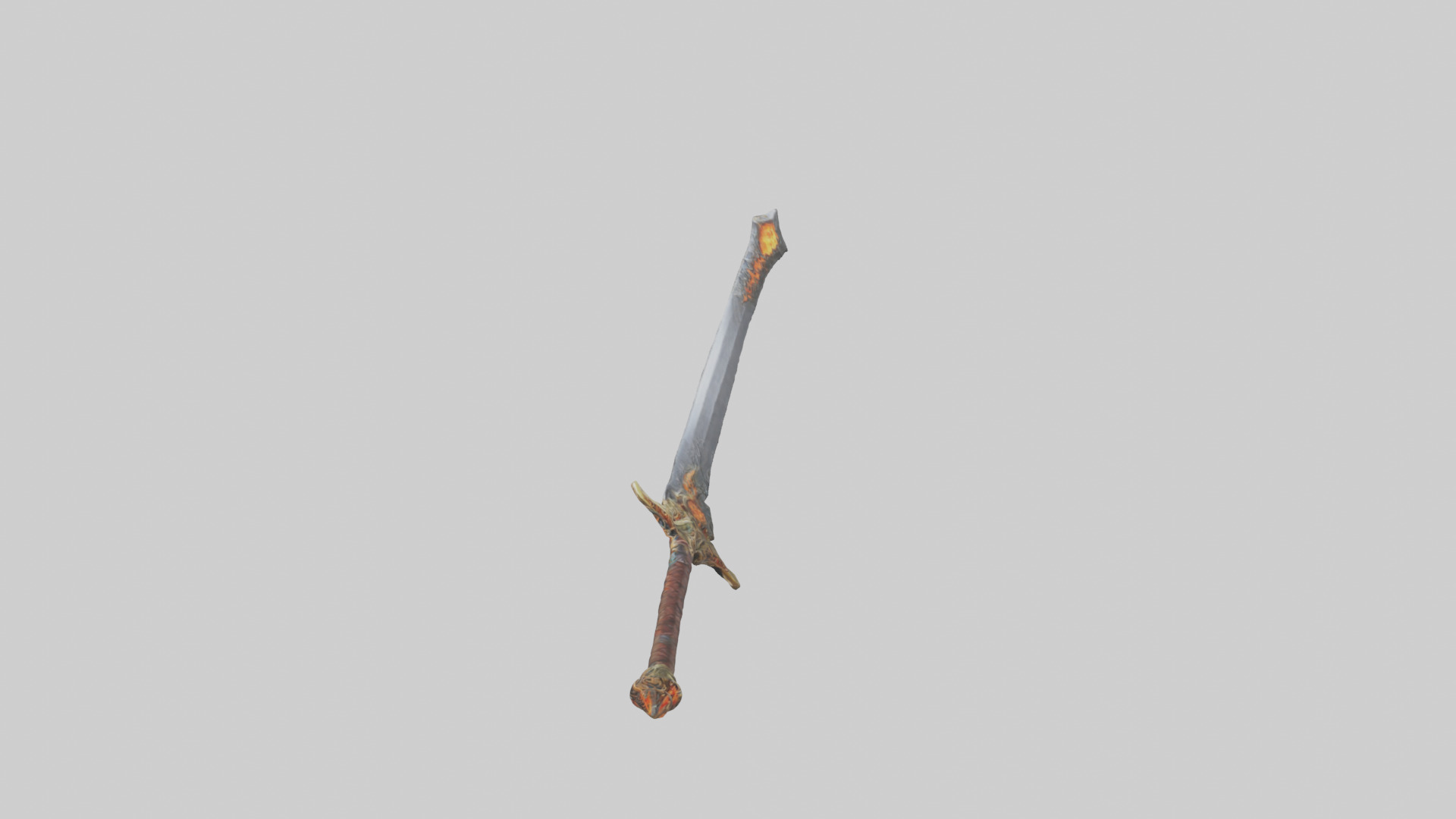 Ember Sword model Low-poly 3D model_10