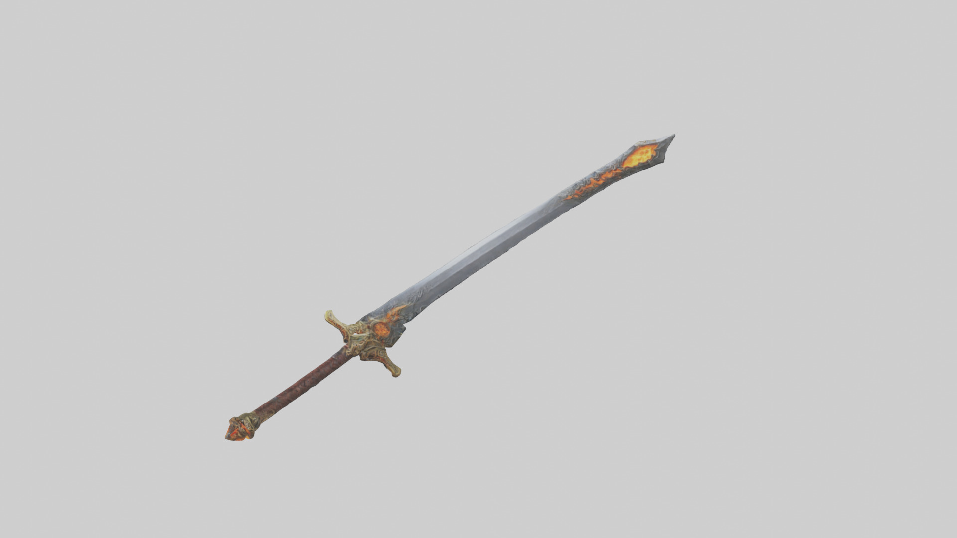 Ember Sword model Low-poly 3D model_12