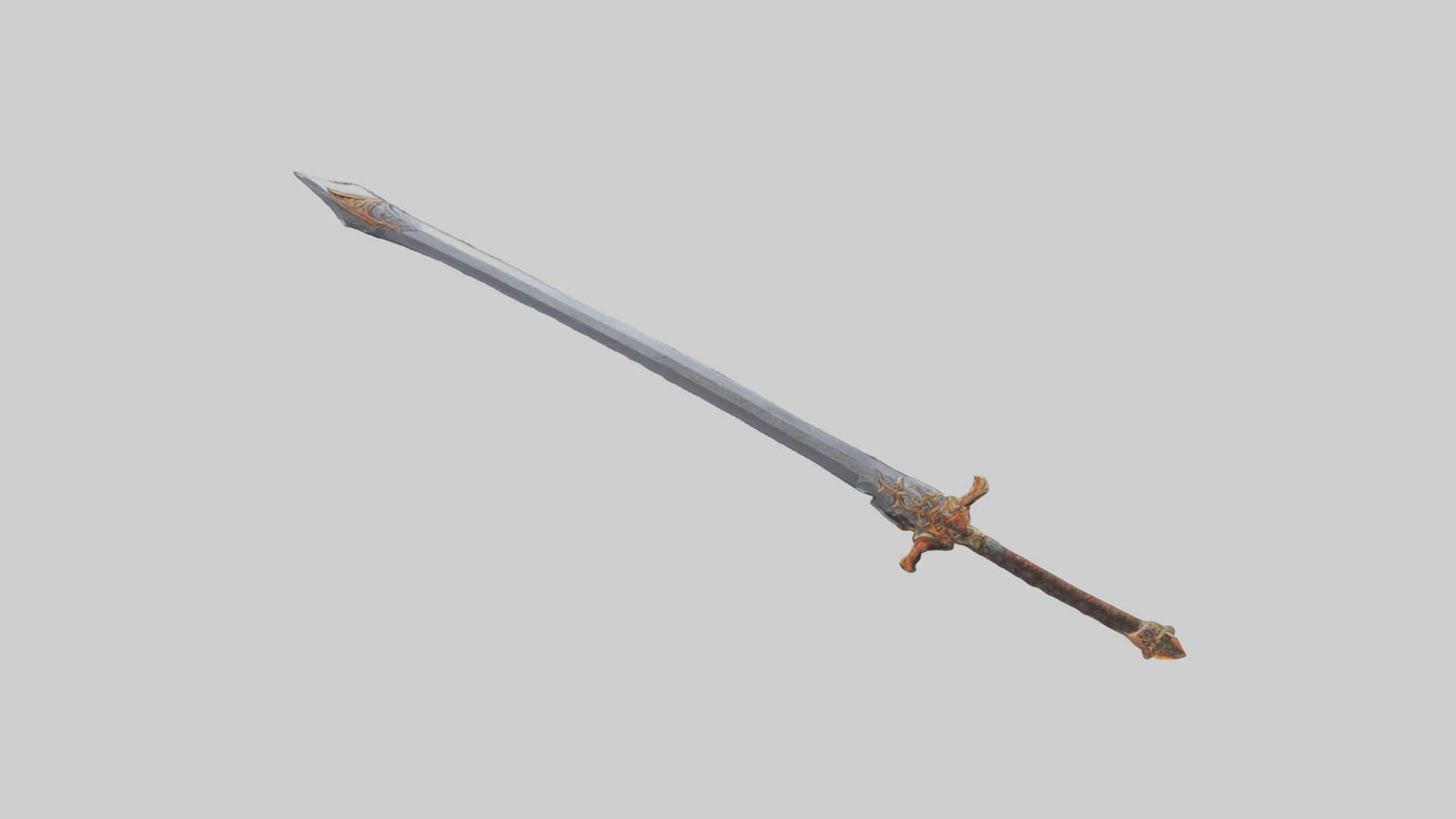 Ember Sword model Low-poly 3D model_11