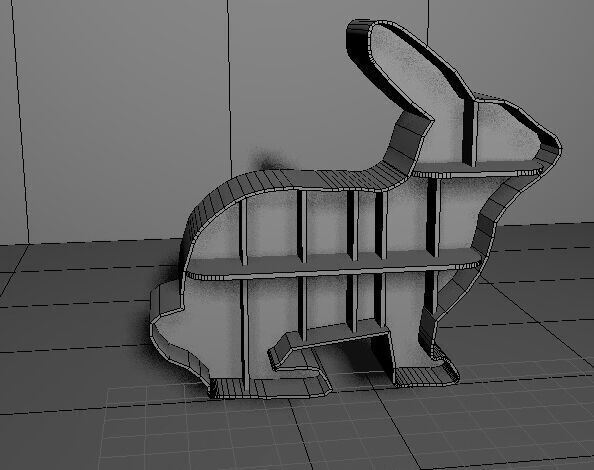 furniture cupboard Low-poly 3D model_1