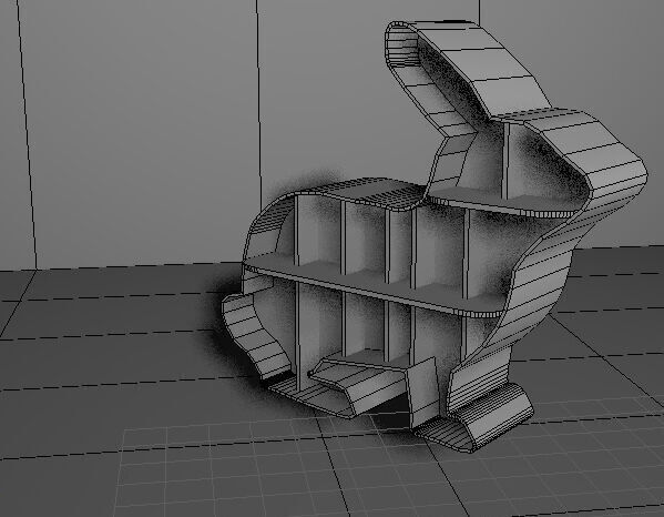 furniture cupboard Low-poly 3D model_3