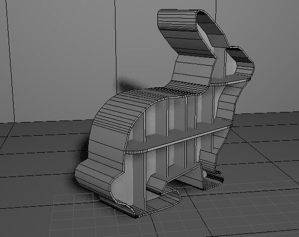 furniture cupboard Low-poly 3D model_5
