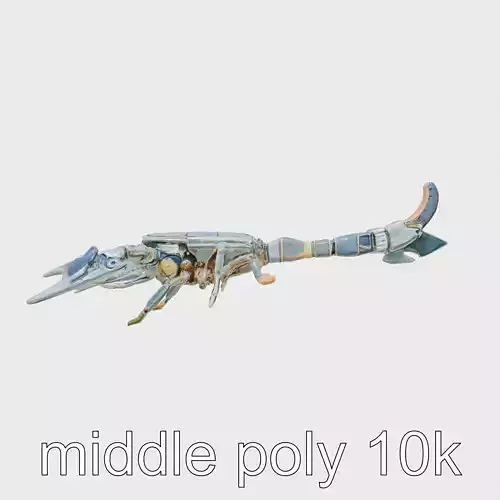 Mechanical Scorpion with Electric Tail Stingers and Reinforced Claws