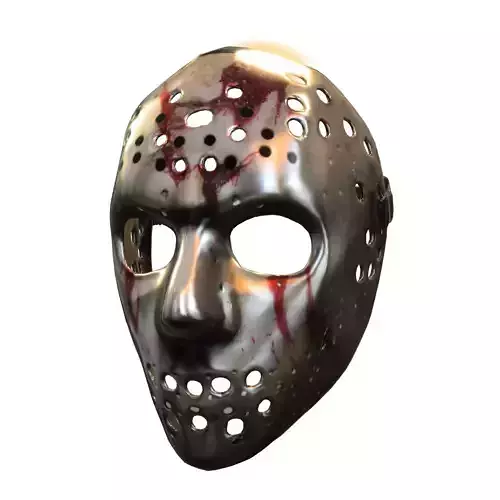 Horror Hockey Mask Bloodstained