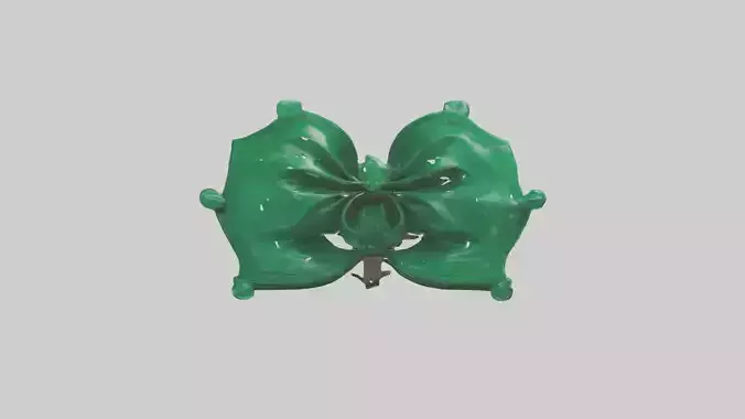 Emerald Bow model Low-poly 3D model