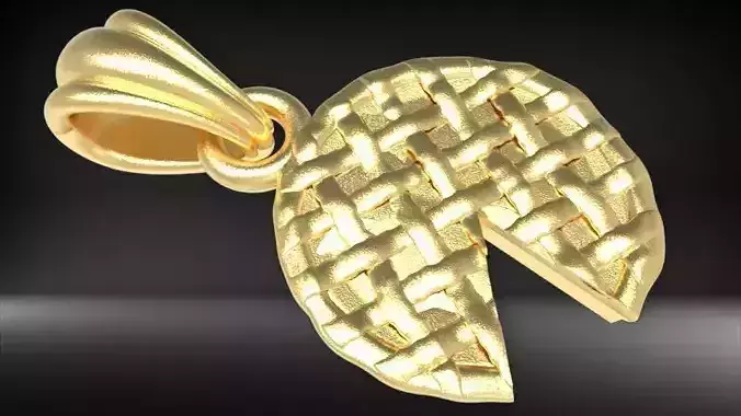 Pie Charm Pendant Necklace Jewelry 3D print model