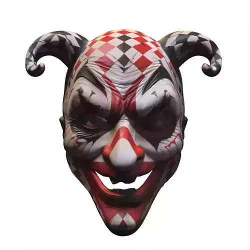 Evil Jester Mask  Horror Clown Asset