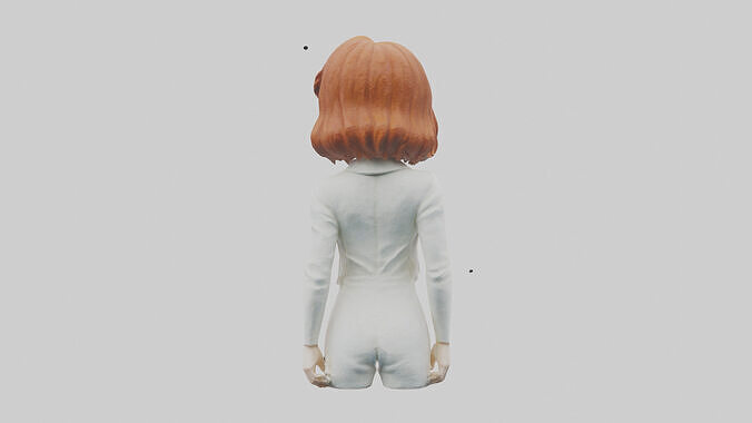 Emma Stone statue model Low-poly 3D model