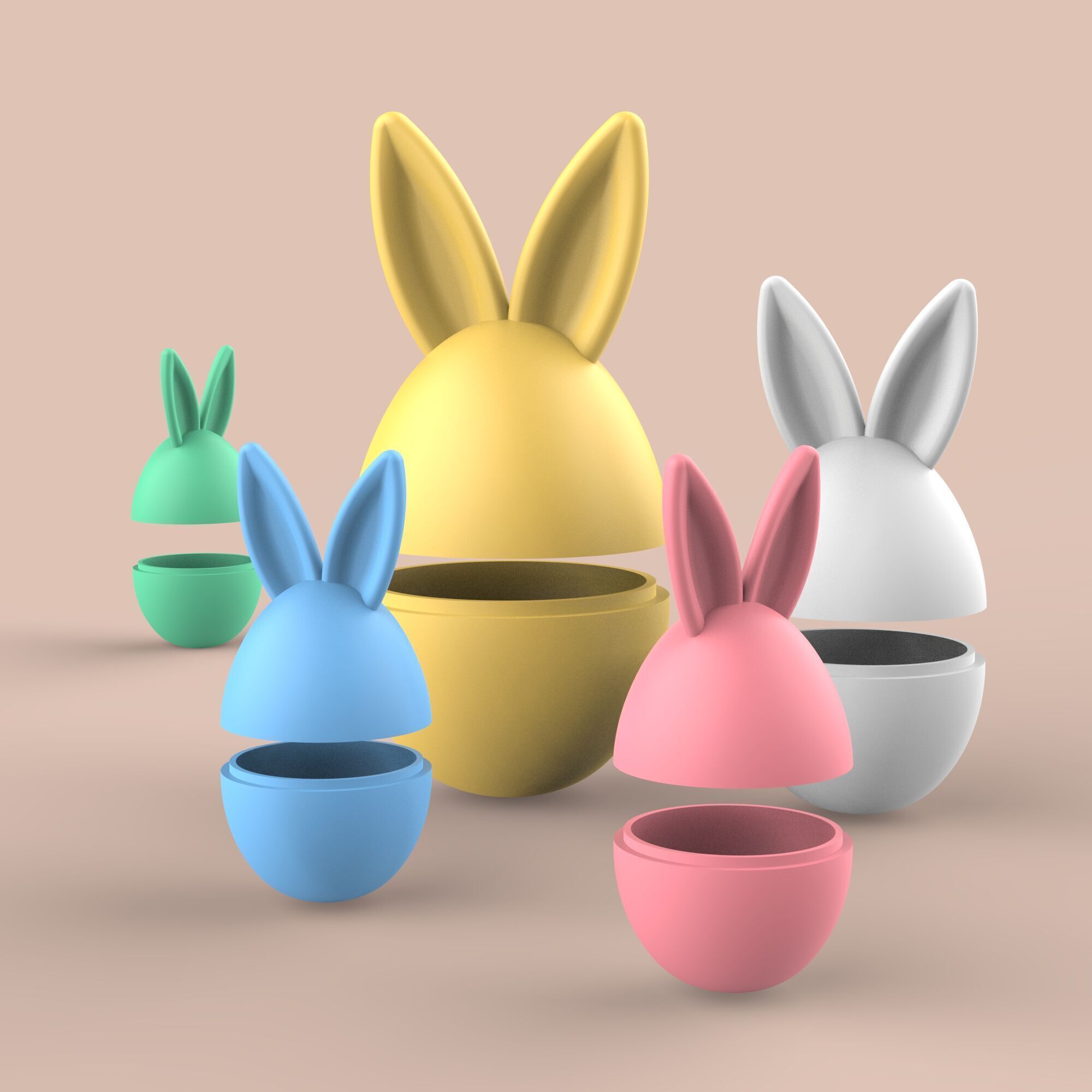 3D Easter Bunny Box - Decor - Easter Egg Gifts 3D print model_2