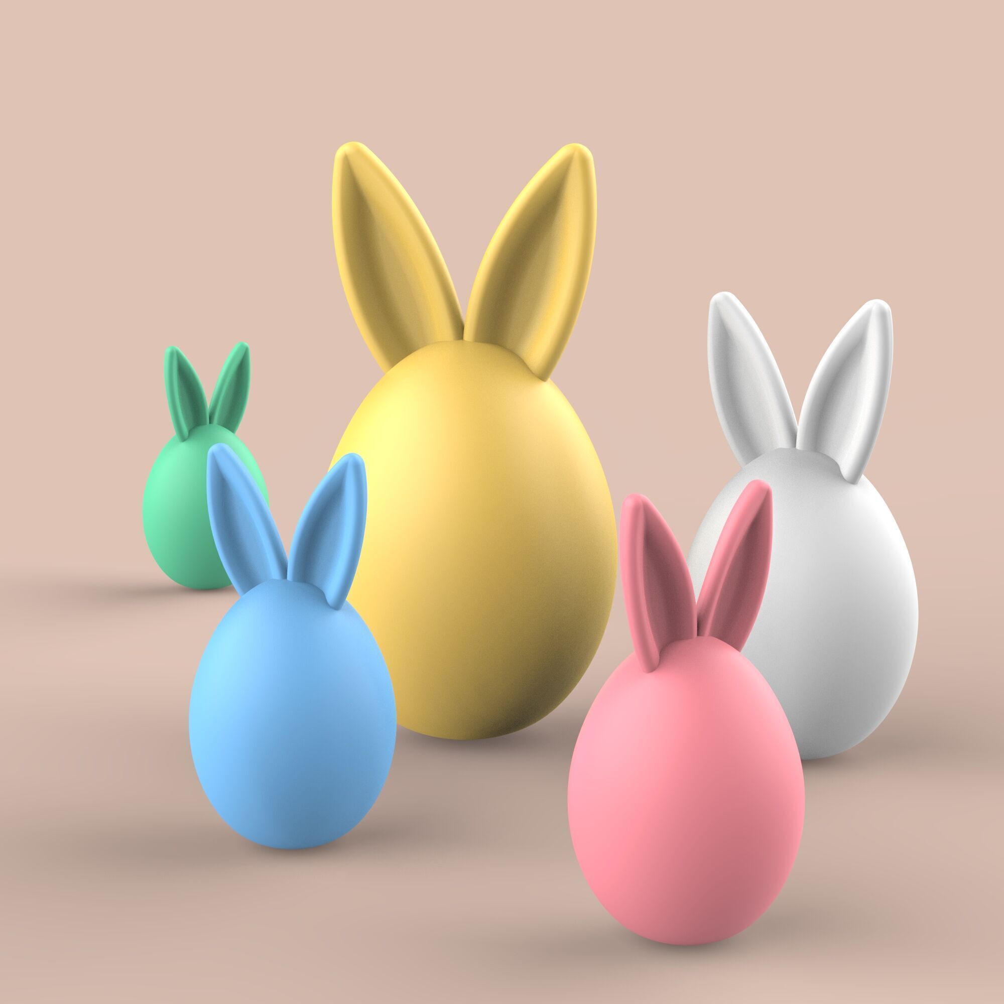 3D Easter Bunny Box - Decor - Easter Egg Gifts 3D print model_3