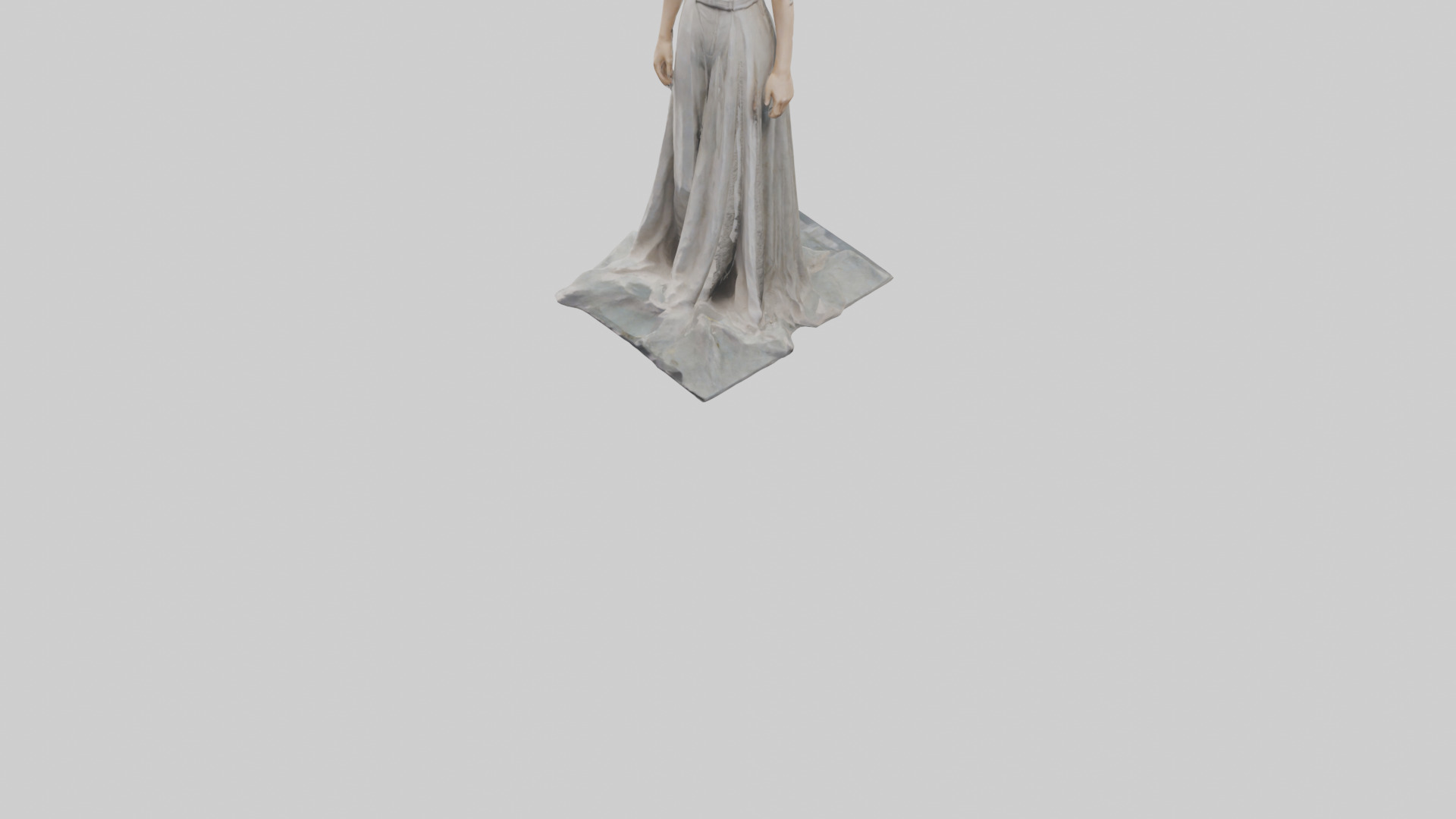 Emma Watson statue model Low-poly 3D model_5