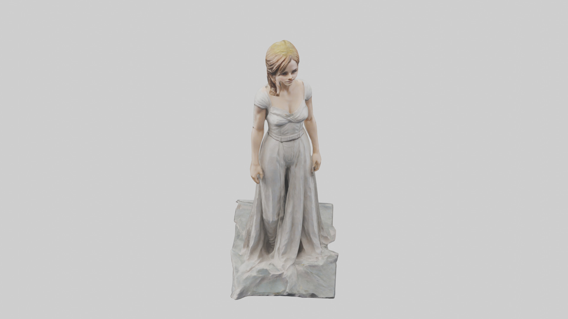 Emma Watson statue model Low-poly 3D model_16