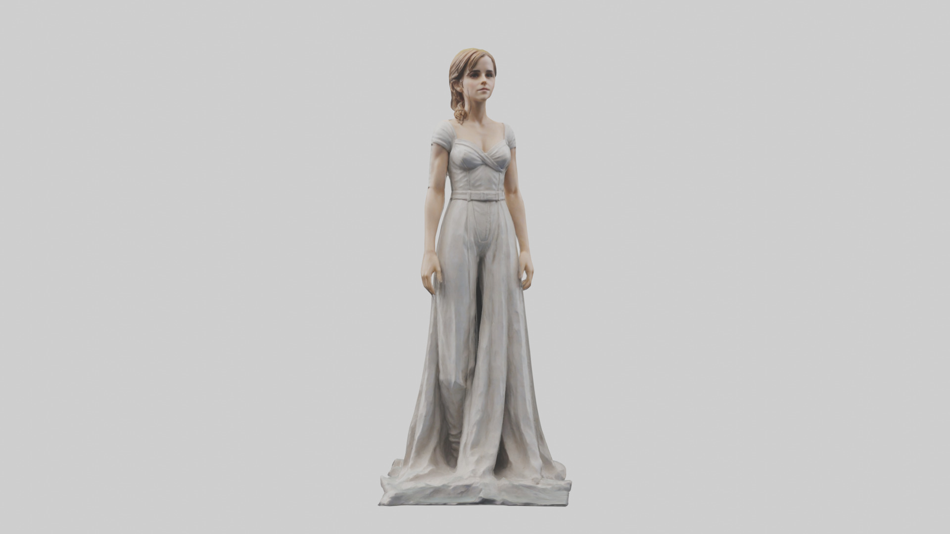 Emma Watson statue model Low-poly 3D model_9